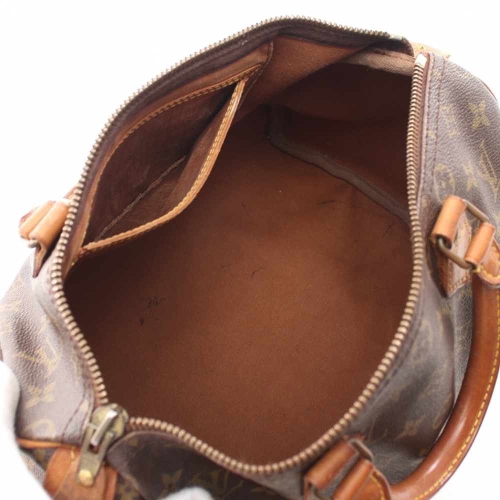Louis Vuitton Speedy 30 Monogram Handbag Leather Brown - Picture 2 of 8